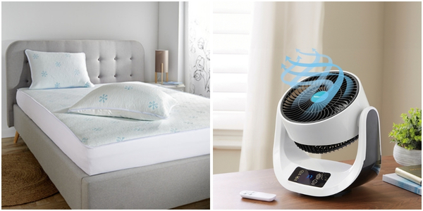 Refresher la pièce, par exemple avec un ventilateur AirMatrix et un drap rafraîchissant