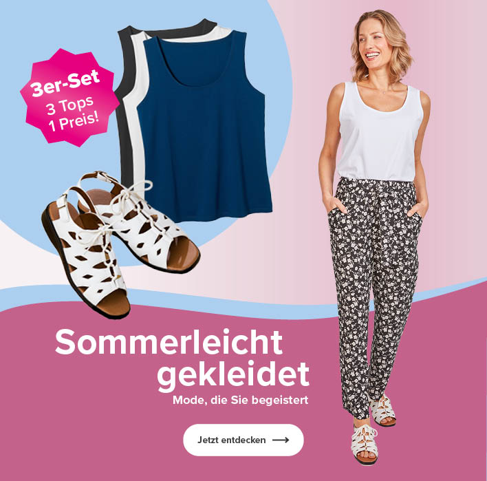 Sommerleicht gekleidet
