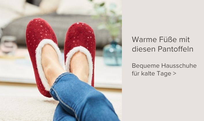 Bequeme Hausschuhe für kalte Tage