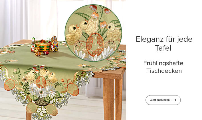 Frühlingshafte Tischdecken