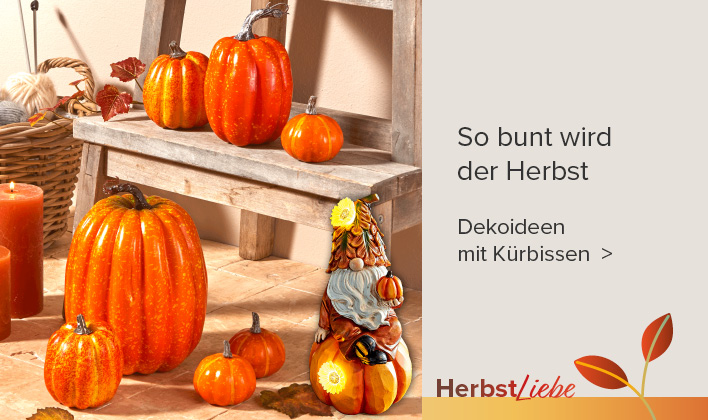Bunter Herbst mit Kürbissen