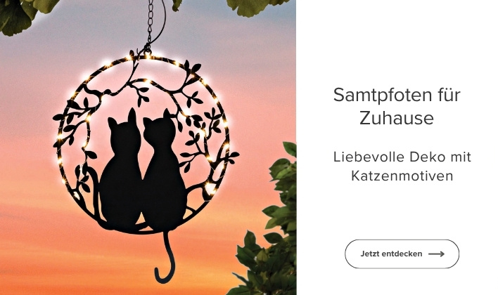 Liebevolle Deko mit Katzenmotiven