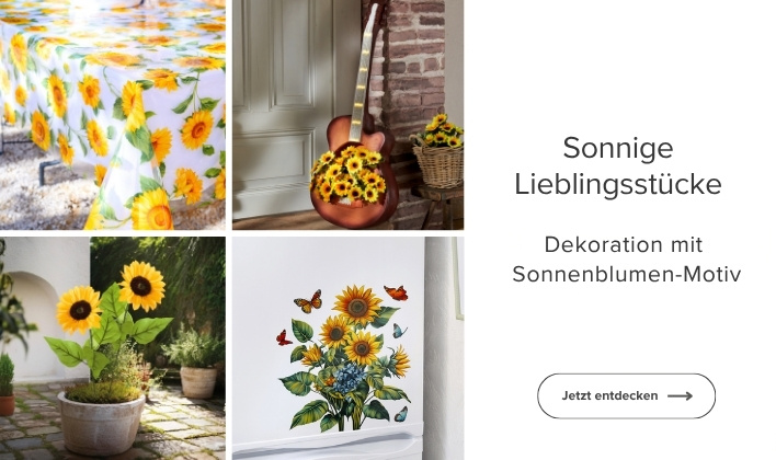 Dekoration mit Sonnenblumen-Motiv