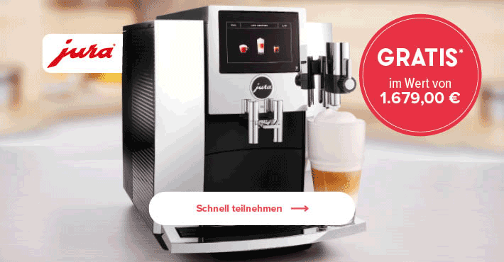 Aktion: "Himmlischer Kaffeegenuss" - Ihre chance auf Kaffee-Vollautomat von Jura