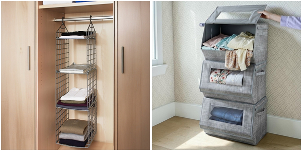 Saisonwechsel im Kleiderschrank mit Kleiderschrankorganizern und Aufbewahrungsboxen