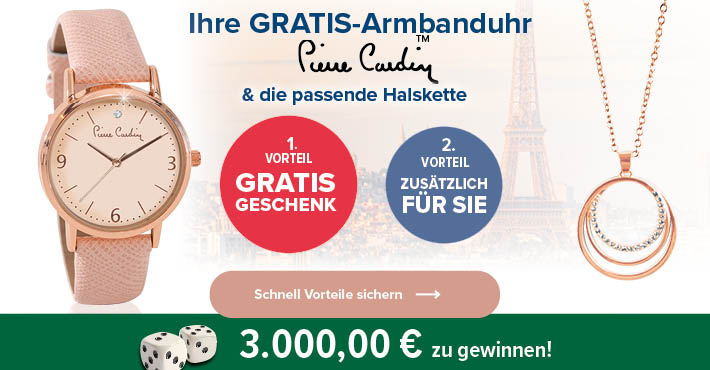 Gratis für Sie: Die Armbanduhr von pierre cardin